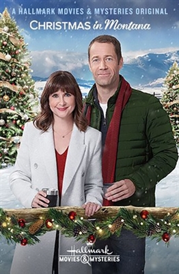 Christmas in Montana Wooden Framed Poster
