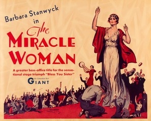 The Miracle Woman Poster with Hanger