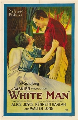 White Man Wooden Framed Poster