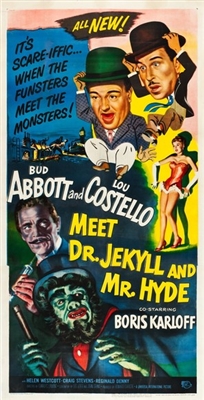 Abbott and Costello Meet Dr. Jekyll and Mr. Hyde Poster with Hanger