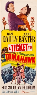 A Ticket to Tomahawk Wooden Framed Poster