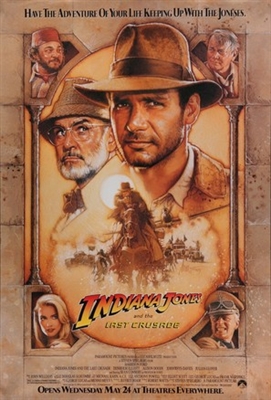 Indiana Jones and the Last Crusade Wooden Framed Poster