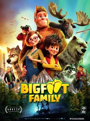 Bigfoot Family Wooden Framed Poster