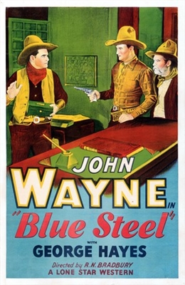 Blue Steel Metal Framed Poster