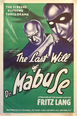Das Testament des Dr. Mabuse Poster with Hanger