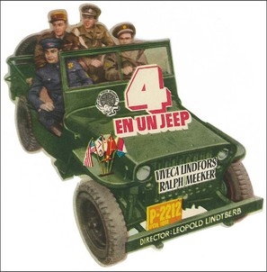 Die Vier im Jeep Wooden Framed Poster