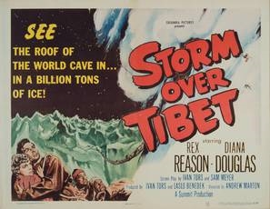 Storm Over Tibet Poster with Hanger