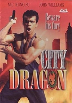 City Dragon Metal Framed Poster