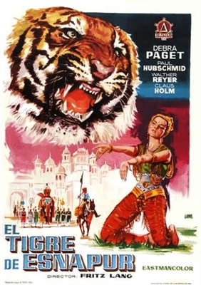 Der Tiger von Eschnapur Metal Framed Poster