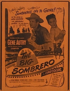The Big Sombrero Wooden Framed Poster