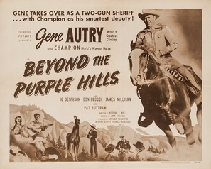 Beyond the Purple Hills Wooden Framed Poster
