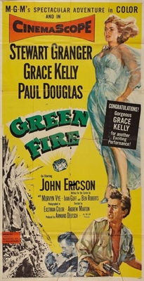 Green Fire Poster with Hanger
