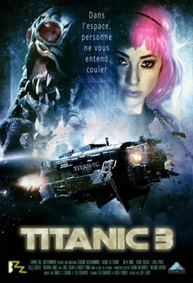 Aliens vs. Titanic Wooden Framed Poster