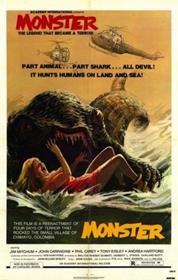 Monster Wooden Framed Poster