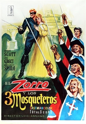 Zorro e i tre moschiettieri poster