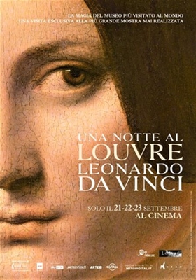 A Night at the Louvre: Leonardo da Vinci Wooden Framed Poster