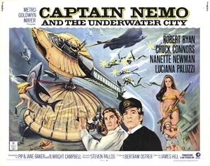 Captain Nemo and the Underwater City Wooden Framed Poster