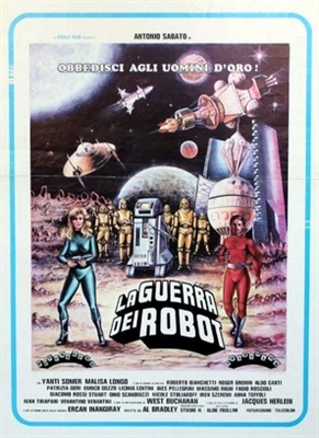 La guerra dei robot Wooden Framed Poster