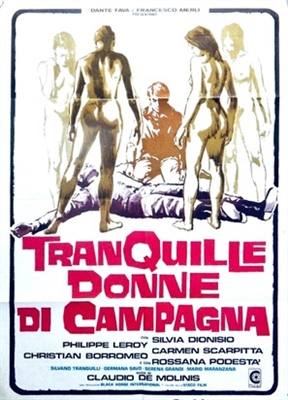 Tranquille donne di campagna Canvas Poster