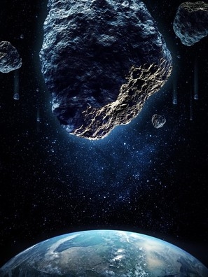 Asteroid-a-Geddon Metal Framed Poster