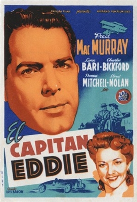 Captain Eddie Wooden Framed Poster
