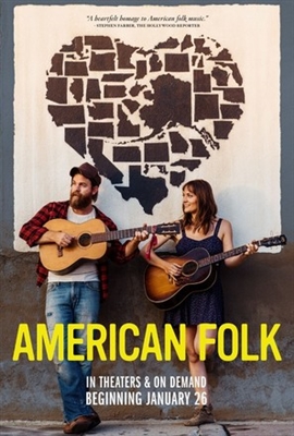American Folk Wooden Framed Poster