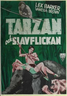 Tarzan and the Slave Girl Wooden Framed Poster