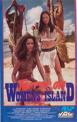 Mysterious Island of Beautiful Women Wooden Framed Poster