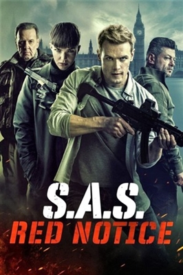 SAS: Red Notice Wooden Framed Poster