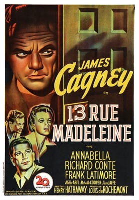 13 Rue Madeleine Metal Framed Poster