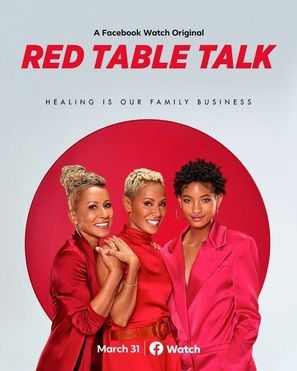 Red Table Talk Wood Print