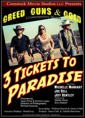 3 Tickets to Paradise Poster with Hanger