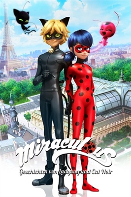 &quot;Miraculous: Tales of Ladybug &amp; Cat Noir&quot; Poster with Hanger