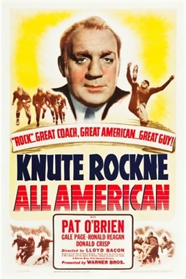 Knute Rockne All American Poster with Hanger