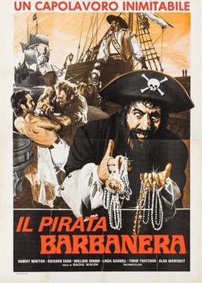Blackbeard, the Pirate Wooden Framed Poster
