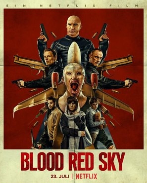 Blood Red Sky Wooden Framed Poster