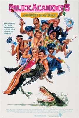 Police Academy 5: Assignment: Miami Beach Wooden Framed Poster