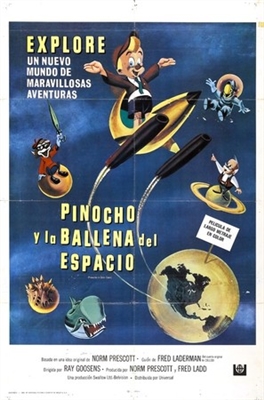 Pinocchio in Outer Space Wooden Framed Poster