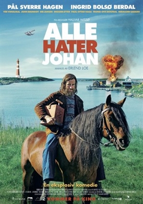 Alle hater Johan Wooden Framed Poster