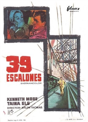 The 39 Steps Wooden Framed Poster