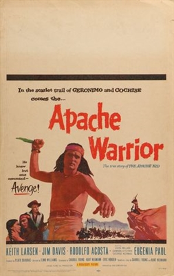 Apache Warrior Wooden Framed Poster
