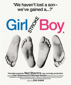 Girl Stroke Boy Poster with Hanger