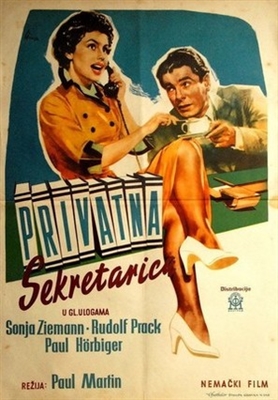 De prive-secretaresse Metal Framed Poster