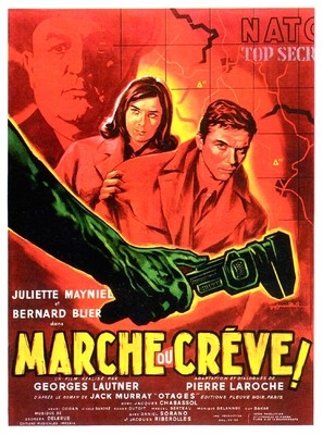 Marche ou crève Metal Framed Poster