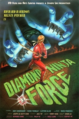 Diamond Ninja Force Wooden Framed Poster