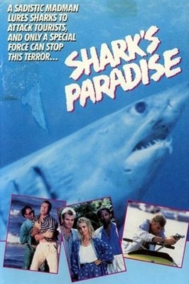Shark's Paradise Wooden Framed Poster