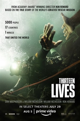 Thirteen Lives Poster with Hanger