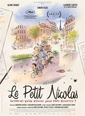 Le Petit Nicolas - Qu&#039;est-ce qu&#039;on attend pour être heureux ? Wooden Framed Poster