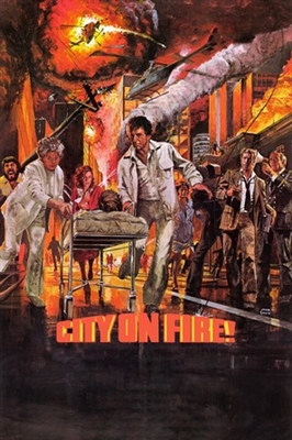 City on Fire Metal Framed Poster