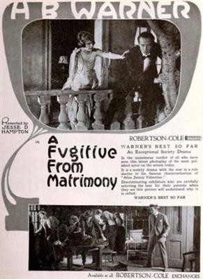 A Fugitive from Matrimony poster